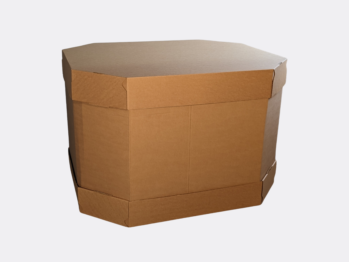 Octabin base and lid pallet box
