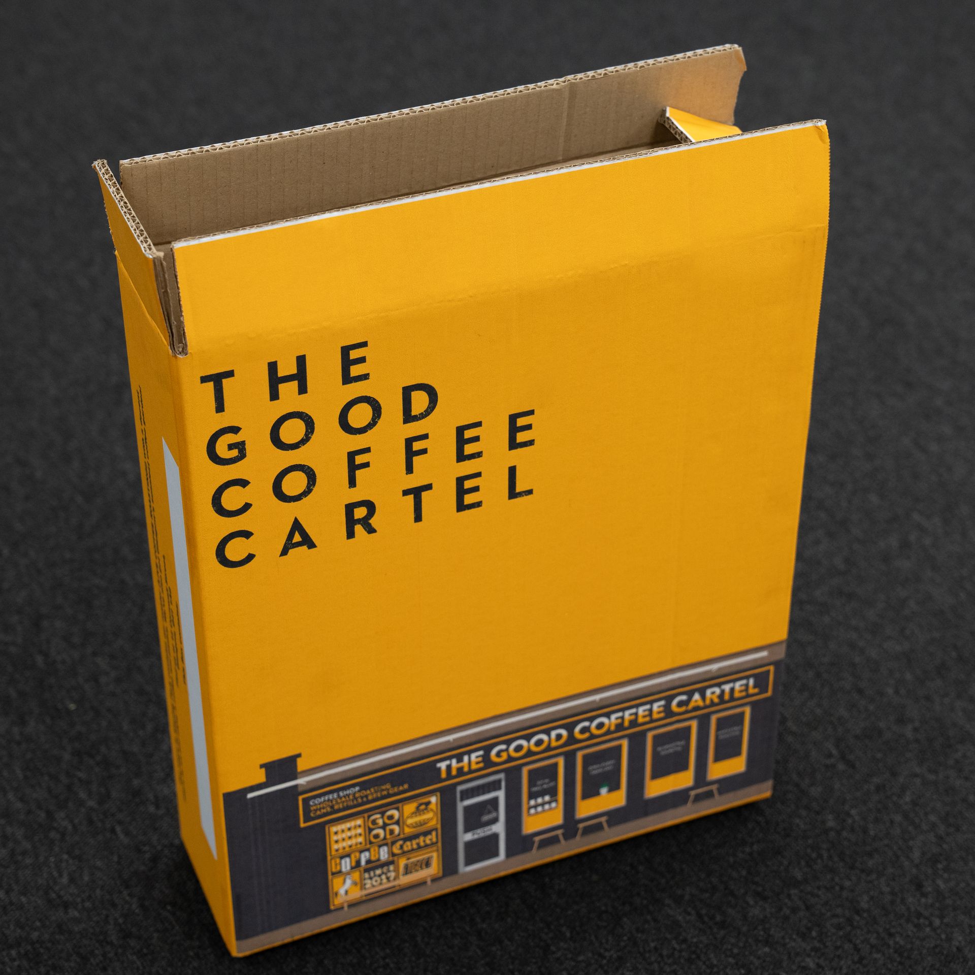The Good Coffee Cartel printed box